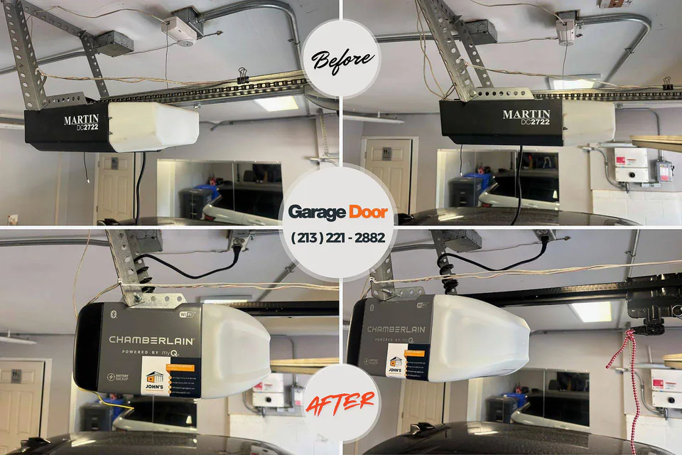 Before and after: garage door repair Bal Harbour, FL